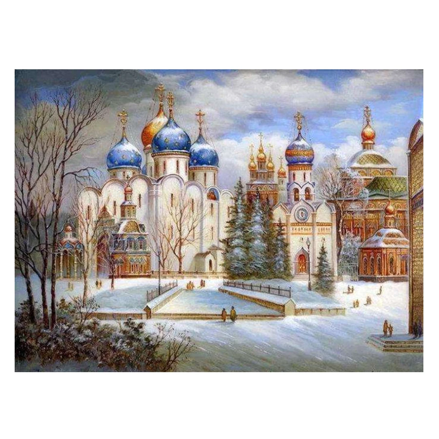 Diamond Painting Russia building Mosaic Full Square Round DIY 5D Diamond Embroidery iving room bedroom Paintings Art