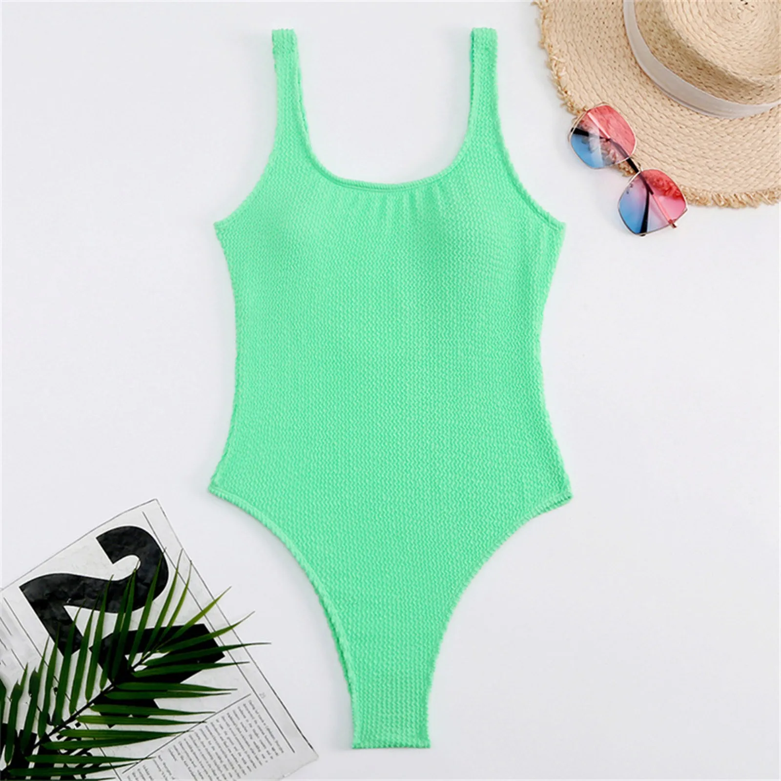 Solid Swimwear Female Backless Brazilian Monokini Bodysuit Bathing Suit Swimming Suit Thong 2024 Sexy Women One Piece Swimsuit