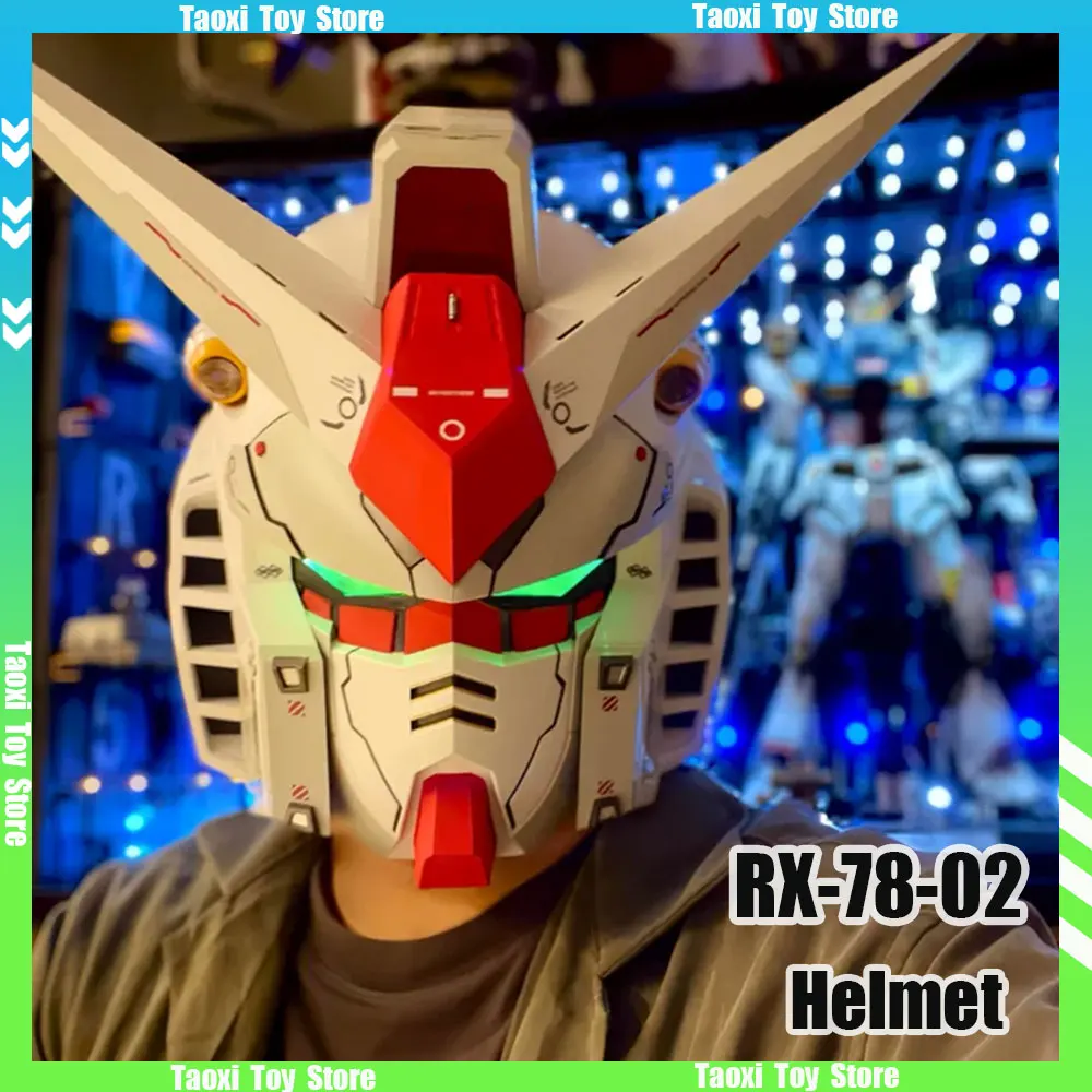 

1:1 Rx-78-02 Helmet Cyber Punk Vol.1 Mask Mech Robot Helmet With Light Touch Control Fash Cosplay Costume Kid Halloween Toy Gift