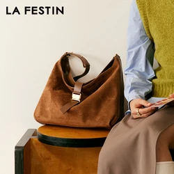 LA FESTIN Original Tote Bag Large Capacity Shoulder Bag New Women's bag Suede Bag Ladies Crossbody Bag