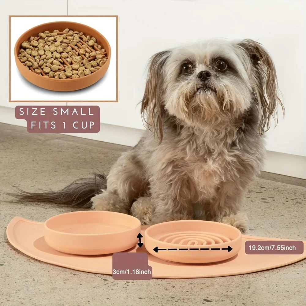 1pc Silicone Pet Slow Feeder Mat Non-slip Dog Licking Pad with Suction Cup Pet Placemat for Dog Bathing Grooming Distraction