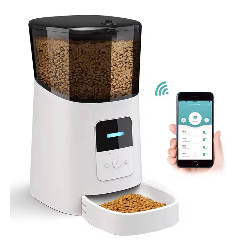 

Wifi Mobile Phone App Remote Control Microchip Automatic Pet Feeder With 6L Bowl Dog Cat Smart Pet Feeder