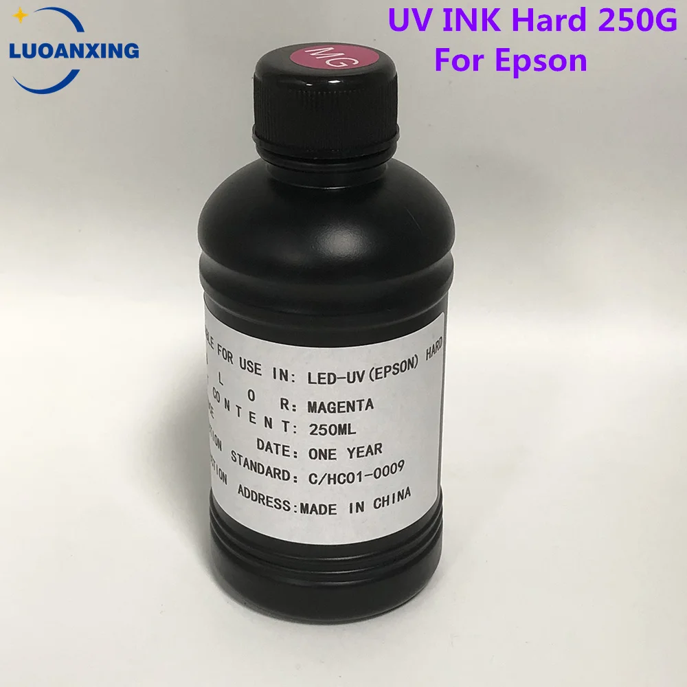 Imagem -04 - Anxing-uv Kit de Tinta para Impressora Plana Usado em Epson Dx5 Dx7 Dx11 Tx800 Xp600 L1800 L805 R1390 Garrafas Kit de Conjunto 1250ml