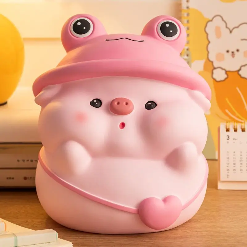 Creative Piggy Bank Money Boxes,Children's Heart Piggy Bank, Safe Durable Vinyl Material Can Stored Withdrawn Home Accessories