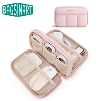 BAGSMART-organizador de electrónica, bolsa de almacenamiento de cables portátil para cargadores, Cables, teléfonos, estuche protector para auriculares digitales de viaje