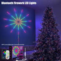 2025 Bluetooth Firework LED Lights with Music Sync Smart RGB Firework Light APP Control USB 5V Neon Strip Christmas Party Decor