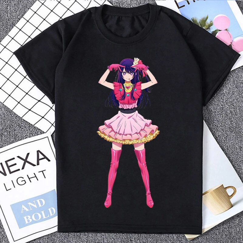 

Oshi No Ko Hoshino Ai T-shirt Women Harajuku Cute Anime Aesthetic Short Sleeve T Shirts Female Kawaii Graphic Y2k Clothes Tops