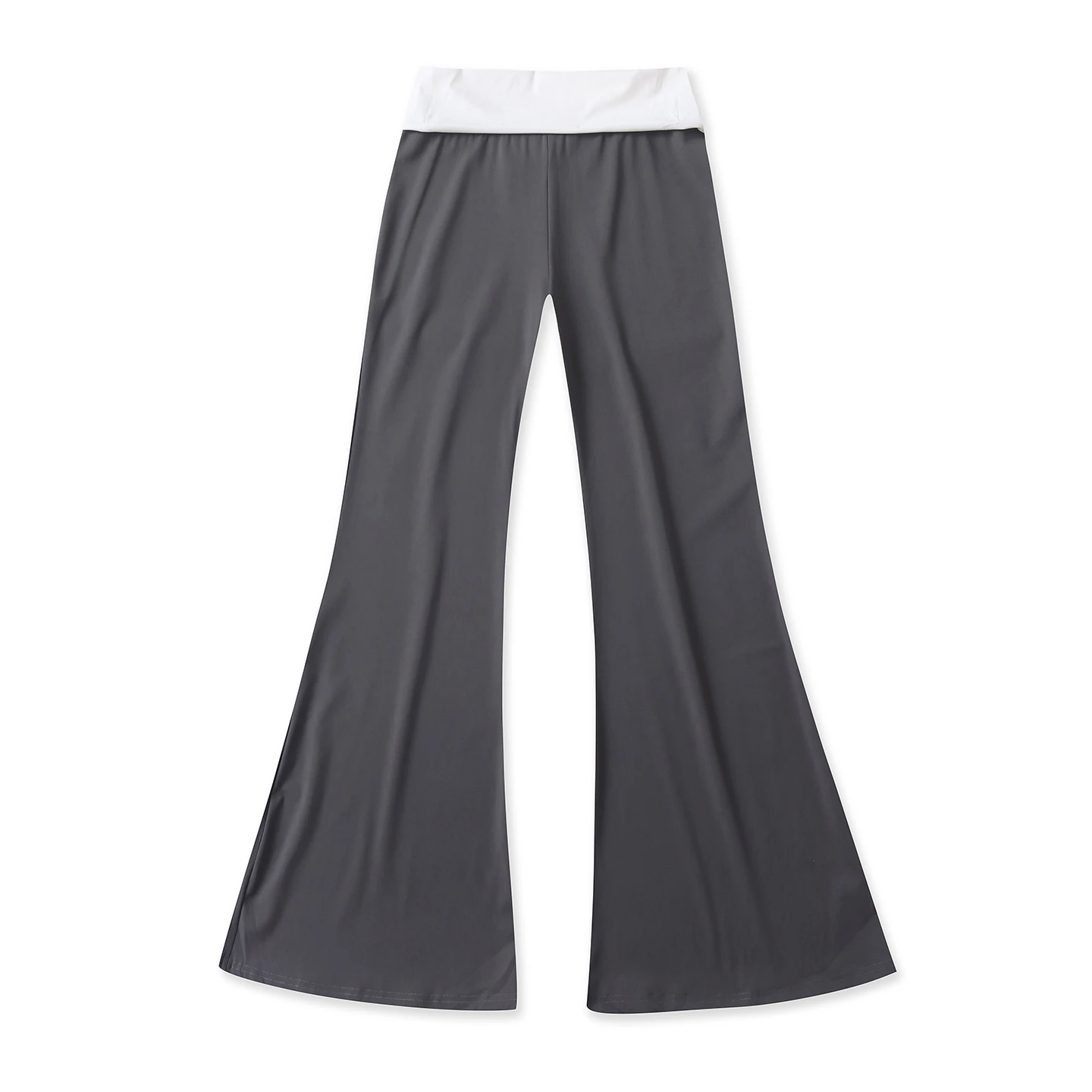 High Waist Color Block Yoga Pants Fitness Elastic Bell Bottom Casual Trousers for Women Summer New Style Versatile Leggings
