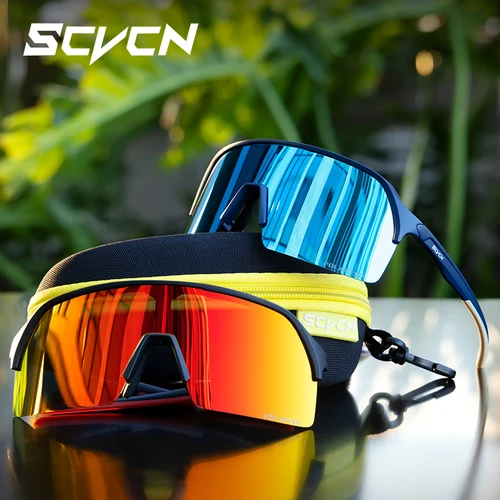 Imagen 2 del producto SCVCN gafas de sol polarizadas, gafas para bicicleta, mujeres, hombres, deportes al aire libre, gafas de sol para ciclismo, gafas Vintage para conductor, gafas UV400