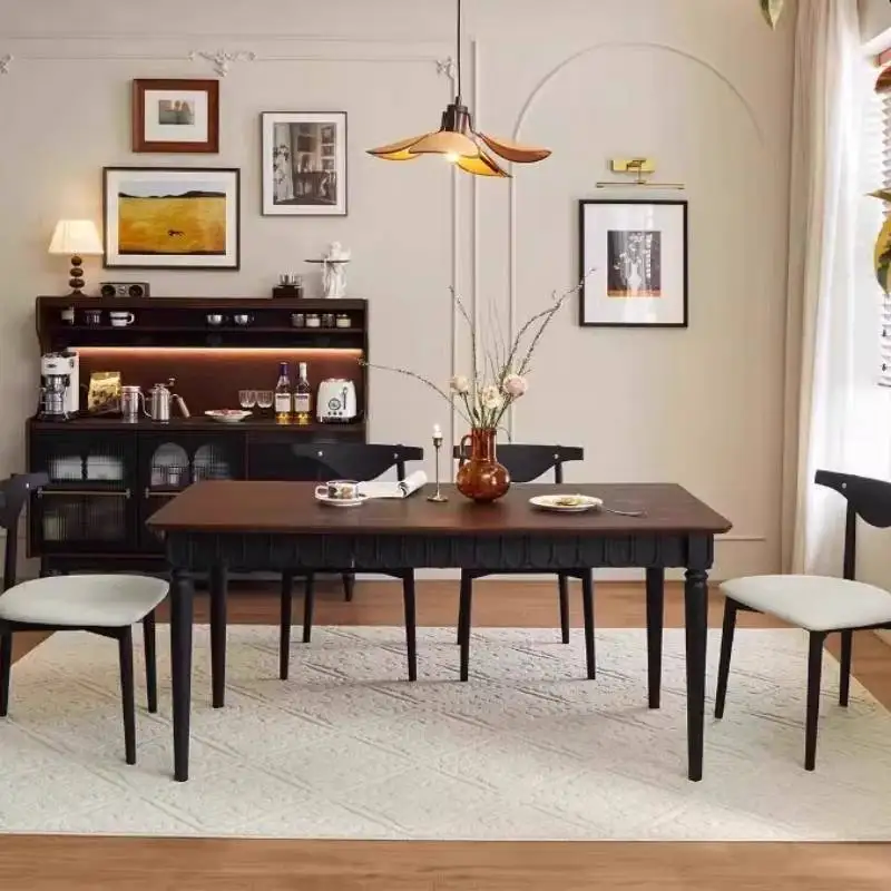 

Square Wooden Dining Tables Design Legs Vintage Living Room Kitchen Dining Tables Mid Century Luxury Tavoli Da Pranzo Furniture