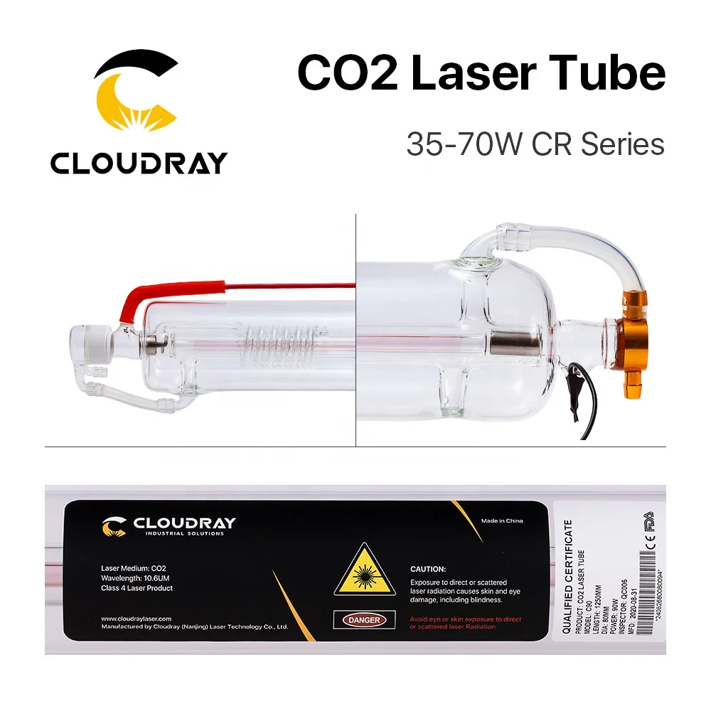 

Cloudray CL701 CO2 Metal Head Laser Tube 40W 50W 60W 80W 100W 130W 150W