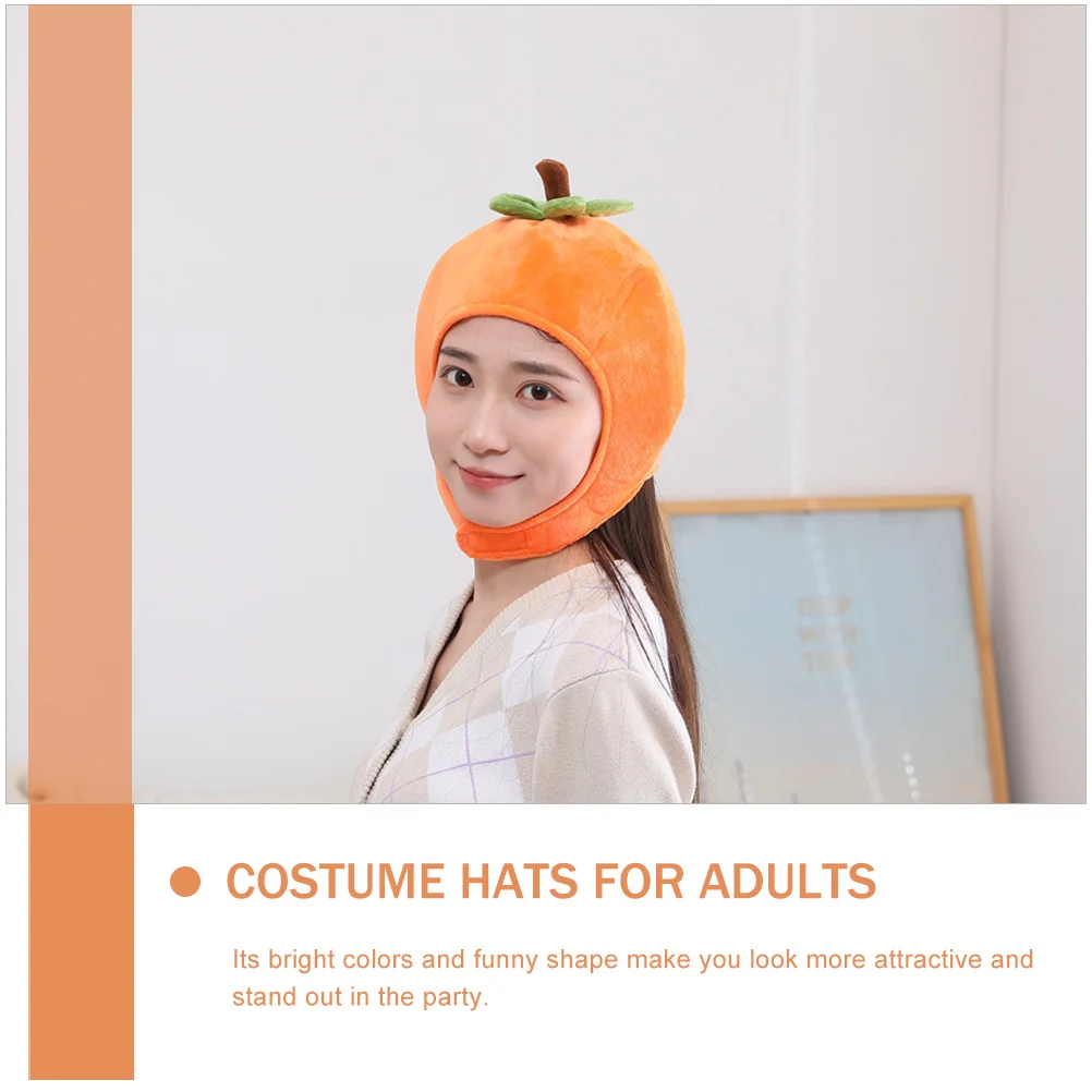 Xmas Vegetable Hat Persimmon Headgear Party Selfie Cartoon Cute Fruit Costume Hats