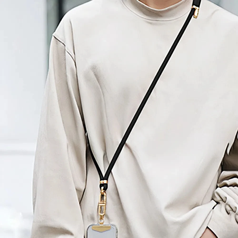 قابل للتعديل الهاتف المحمول الحبل طويل الرقبة معلقة Crossbody حزام الهاتف مشبك معدني انفصال سلسلة هواتف المحمول الرجال النساء