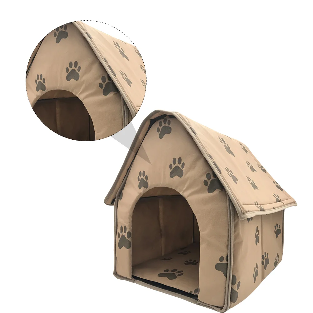 Foldable Dog Bed Tent For Small Pets Portable Shelter Warm Mat Included Durable Pet Folding Pet Tent Dog Supplies