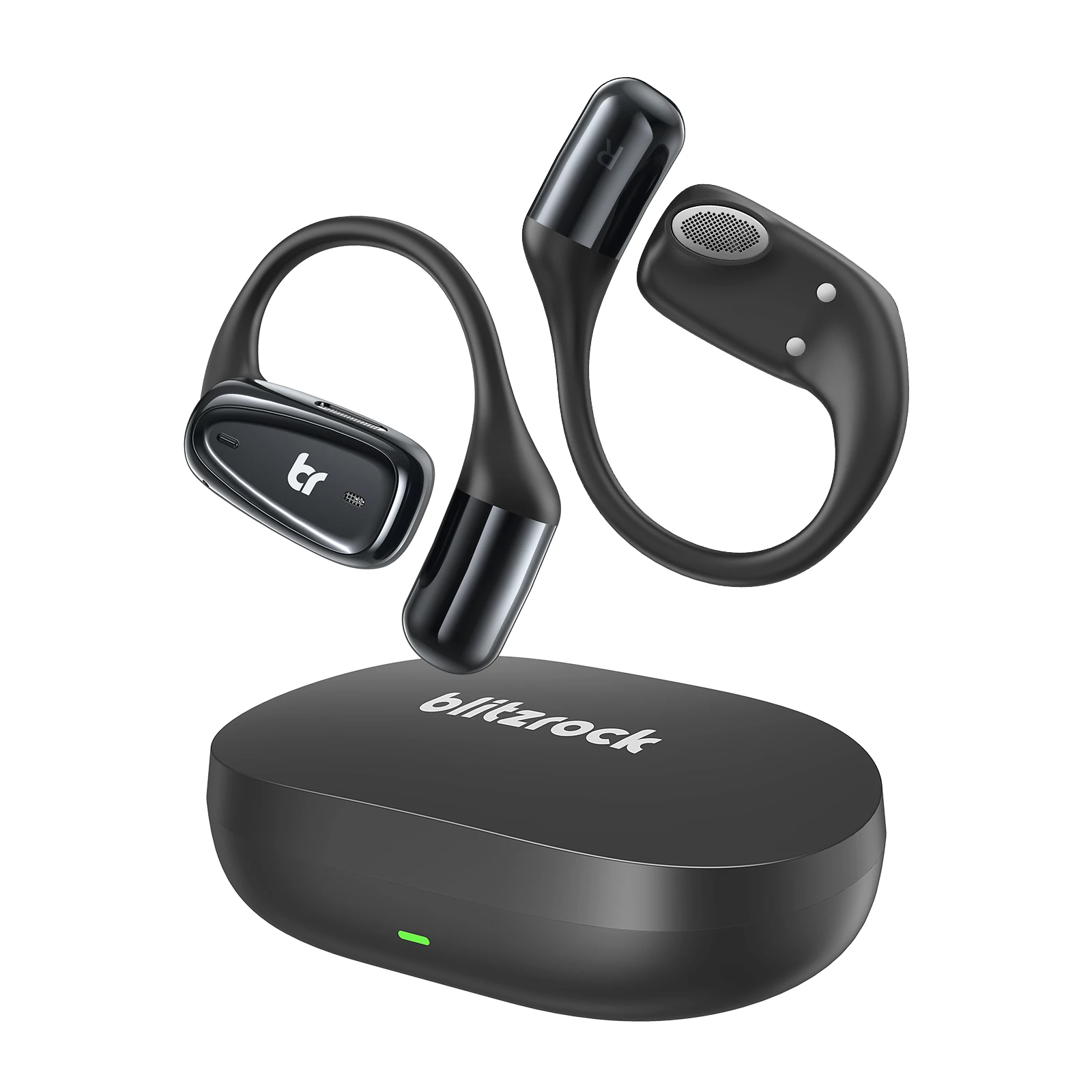 BR-CT3 Mini Open Ear-hoofdtelefoon Draadloze oortelefoon Bluetooth 5.4 Licht Comfortabele oorhaken Clear Call IPX7 Waterdichte sport