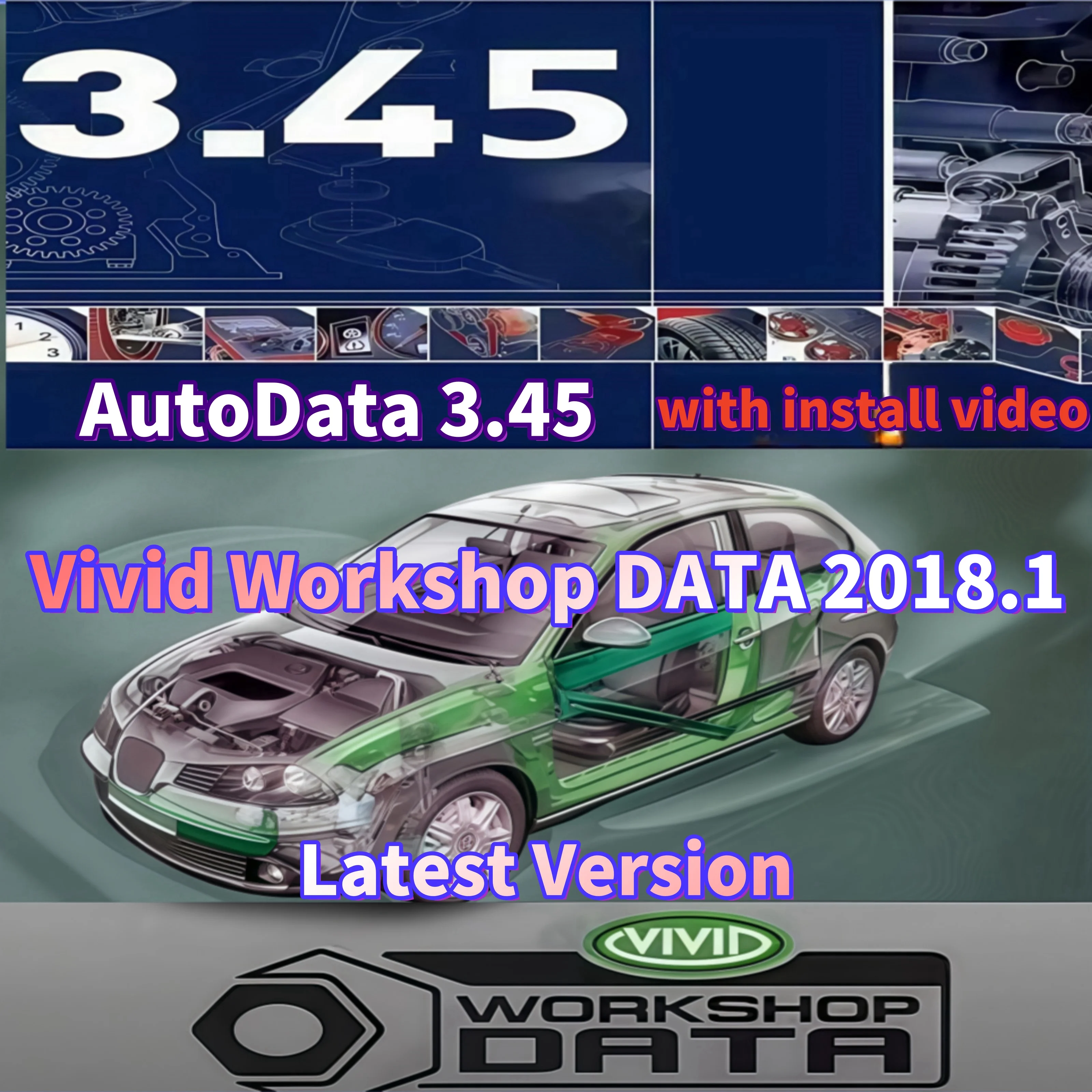 

2025Hot Car Repair Software AutoData 3.45 + Vivid Workshop Data Atris-Stakis Technik 2018.01V Multi languages with install video