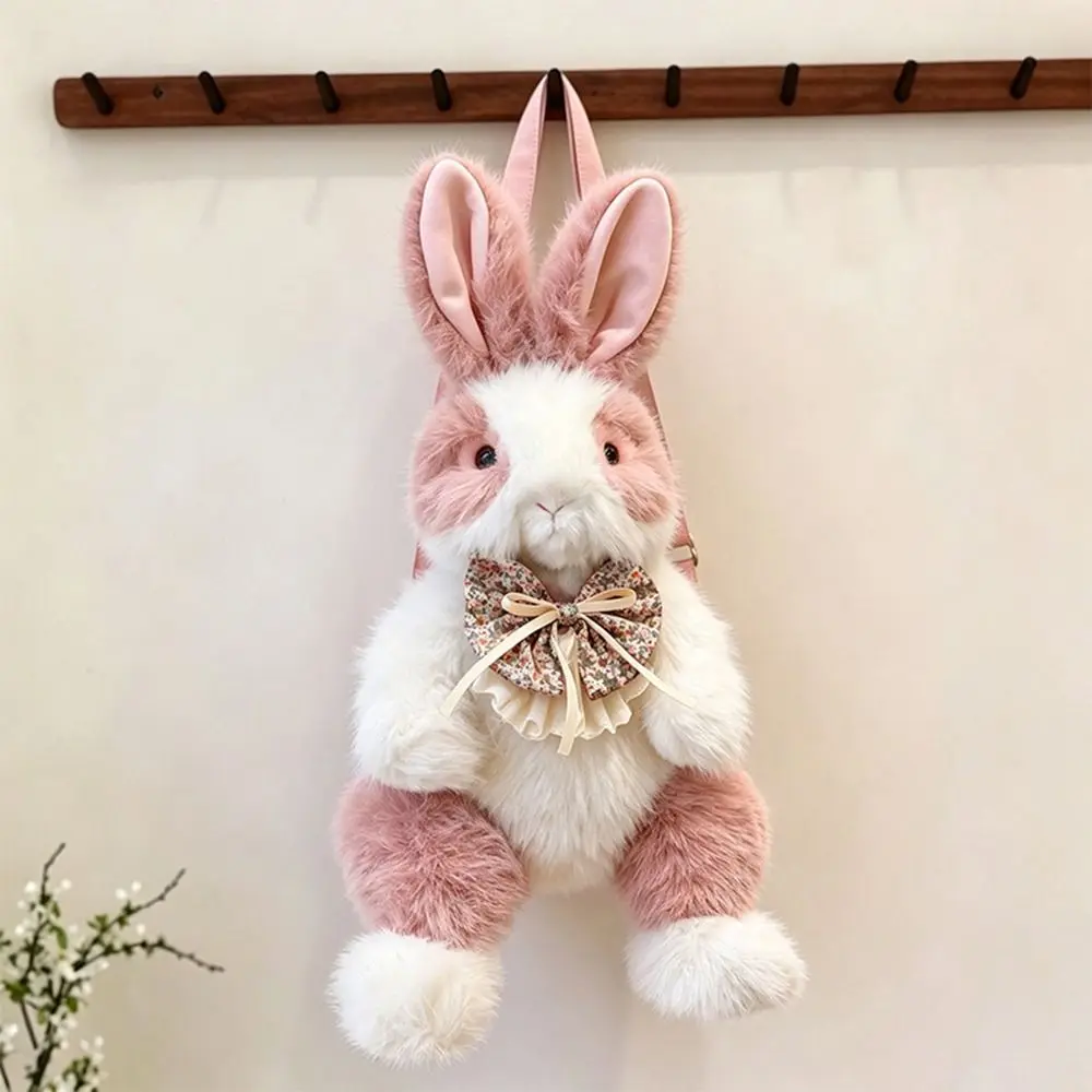 Gifts Plush Plush Rabbit Backpack Soft Cute Stuffed Rabbit Toy Wearable Shoulder Straps Bunny Plush Backpack Birthday