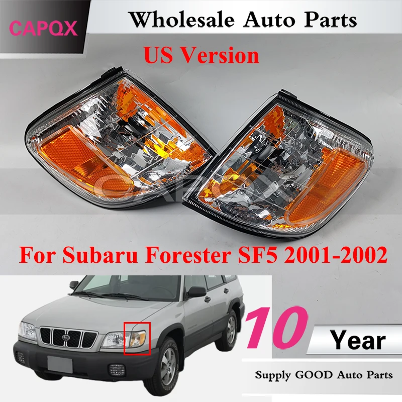 CAPQX 1pair US Version Front Corner Light For Subaru Forester SF5 2001-2002 Headlight Marker Lamp Turn Signal Lamp