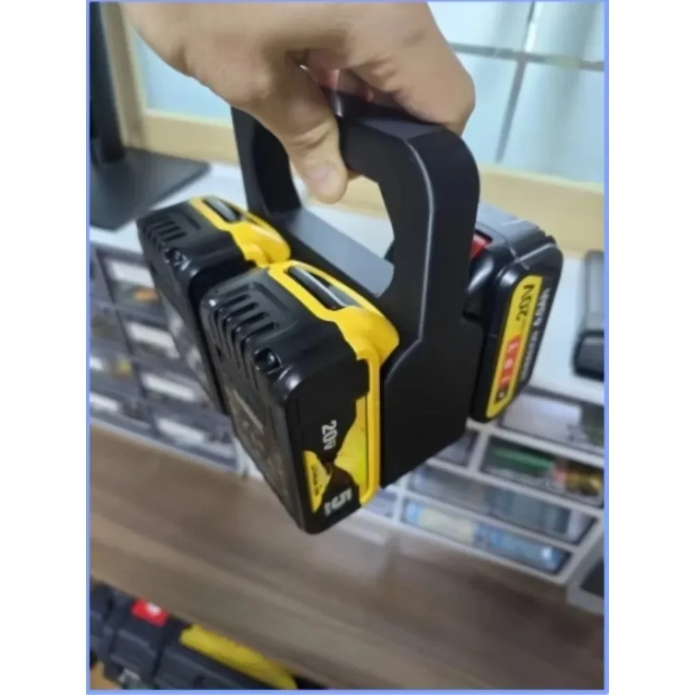 Portable 4x Battery Case Box Storage Bracket for DeWalt Battery with Storage Compartment（ DCB205 DCB205-2 DCB204 DCB200 DCB203）