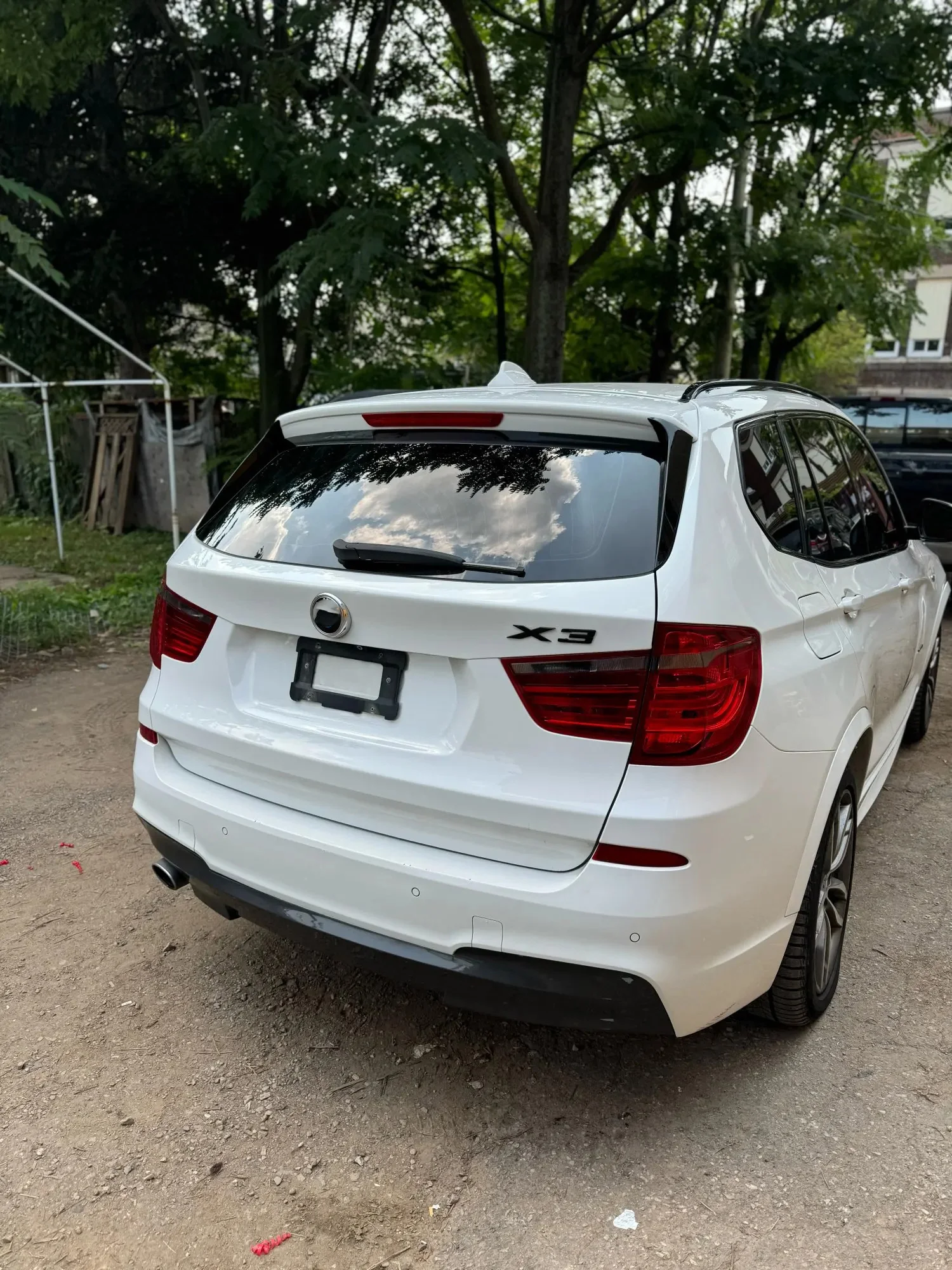 1 Pair Gloss Black Rear Window Side Spoiler Air Splitter for bmw X3 F25 2011 2012 2013 2014 2015 2016 2017