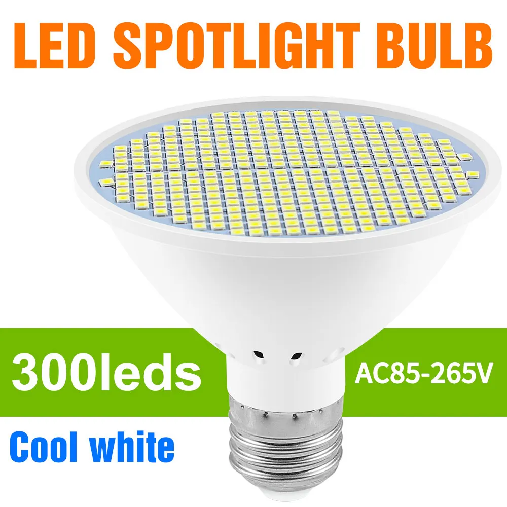 LED E27/E26 Gloeilamp AC220V Spotlight Plafondlamp 126/200/300 leds Kroonluchter 110 V Thuis Studeerkamer Balkon Verlichting Koel/Warm