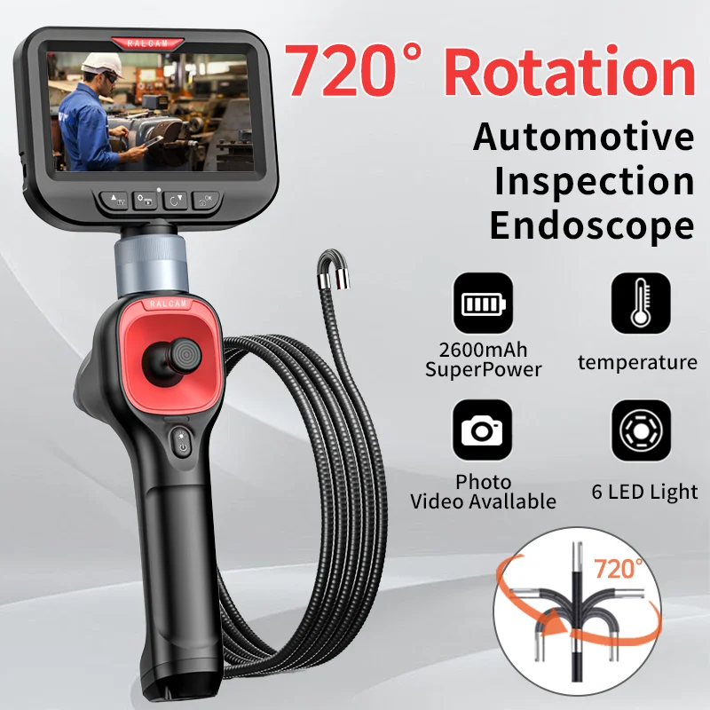 High-Definition 720° Rotatable Endoscope Waterproof Oil-Proof with High Temperature Protection for Inspection