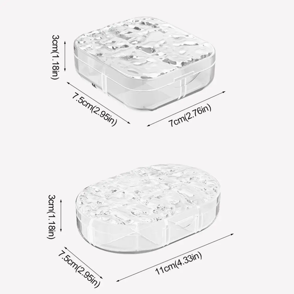 Легкая 4/6 сетка для хранения ювелирных изделий, мини-упаковочная коробка с водной рябью, пластиковый прозрачный органайзер для ювелирных изделий, кольца