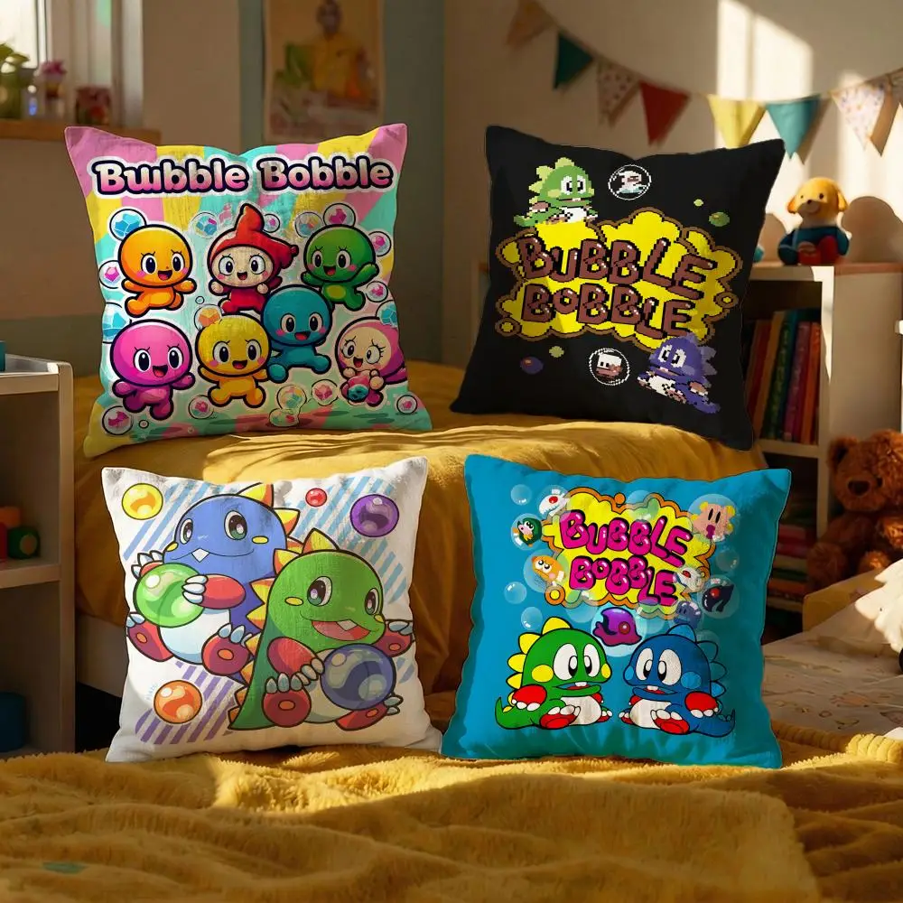 Game Bubble Bobble Cushion Cover Decorative Cushions Covers Cover Sofa Pillowcase
