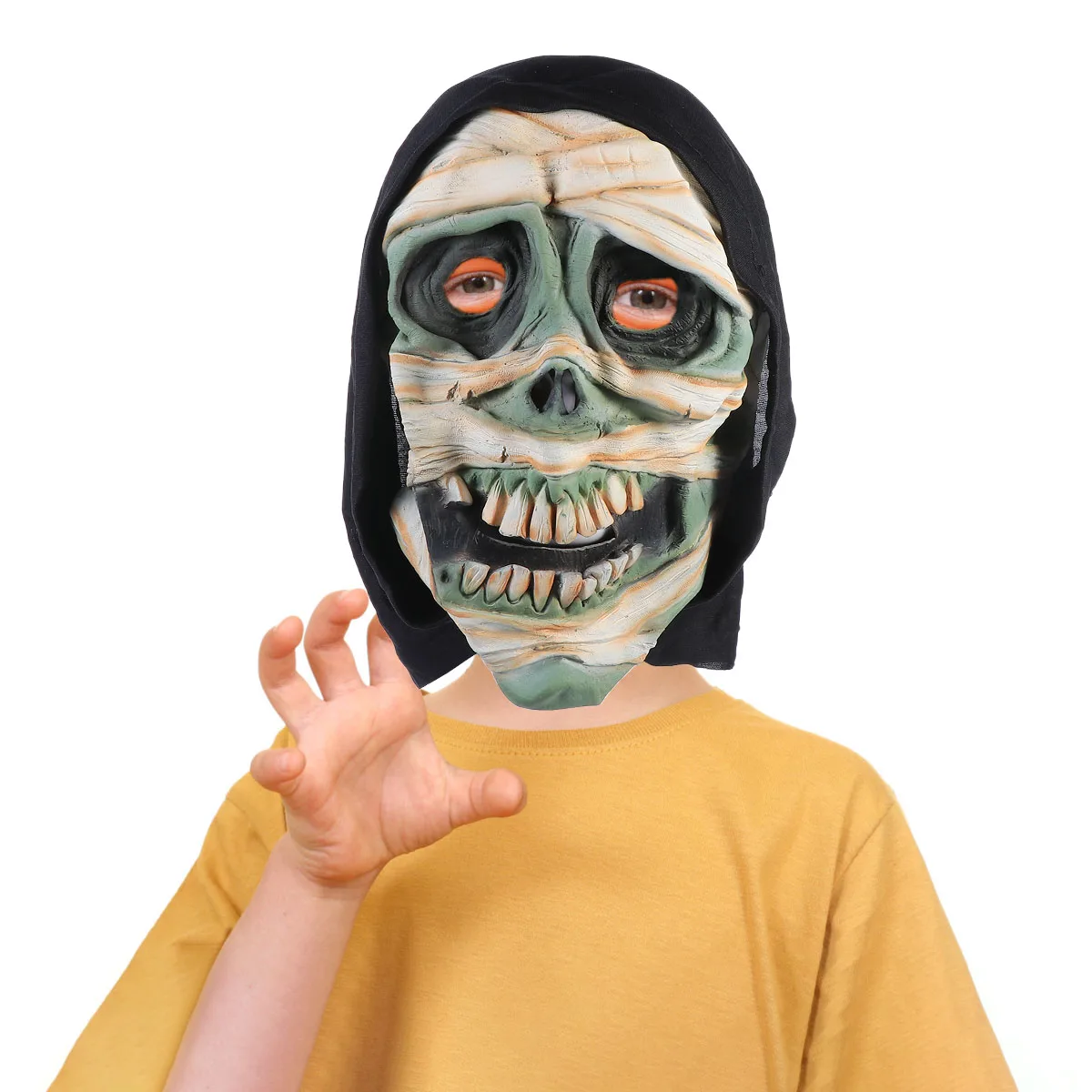 Maska Halloween Horror Straszna Zła Lateksowa Czaszka Twarz Kostium Dorosły Akcesorium Festiwalowe Niska Cena Wysoka Jakość