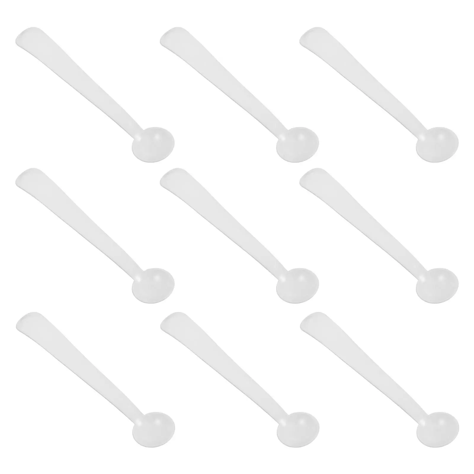 100Pcs Plastic Mini Scoop PP Ergonomic Handle Measuring Spoon for Powder Measurement Laboratory Kitchen Micro Scoop