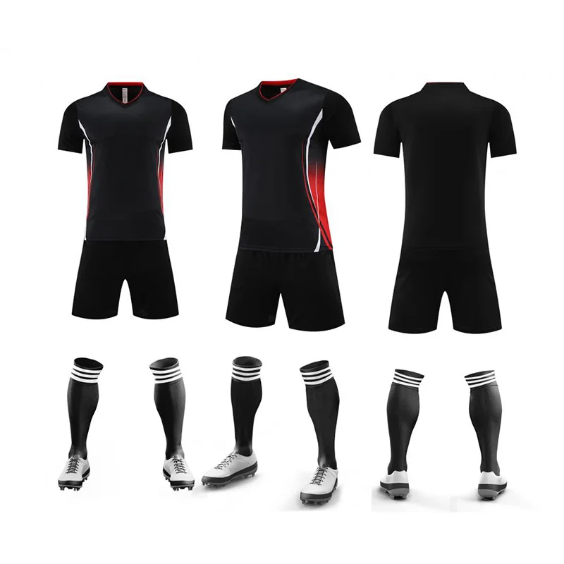 

Fans Summer Training Soccer Jersey and Shorts with Pockets Quick Dry Fit Mesh Soccer Uniform DIY Brand Logo,Club,Players Name #