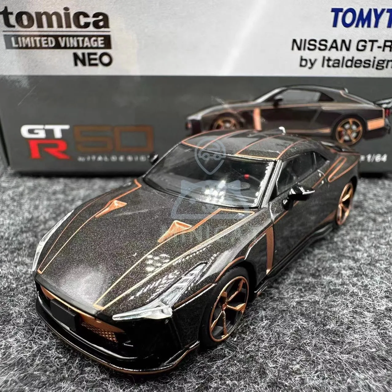 

2405 Tomytec TLV 1/64 LV-N Nissan GT-R50 GTR Black Gold Die-cast Alloy Car Model Collection Display Gift