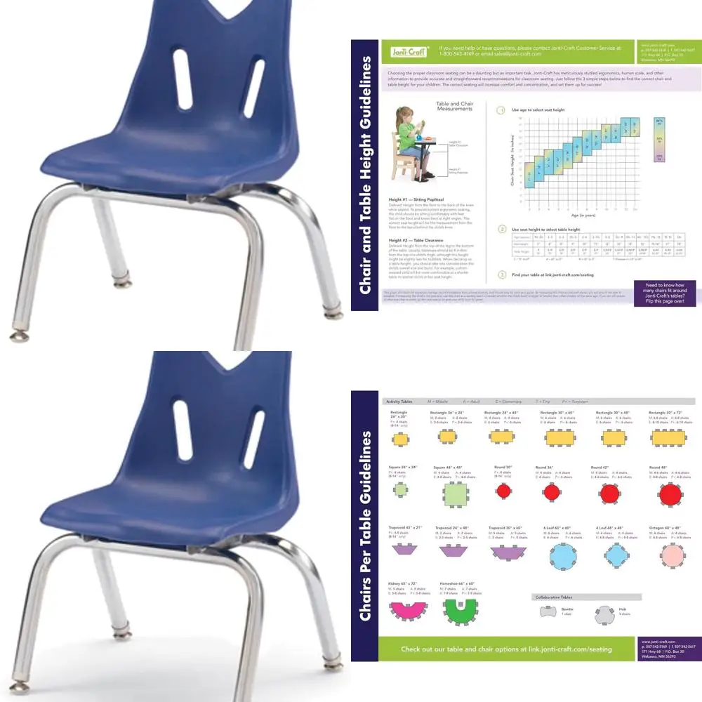 

Blue 10 High Chrome Leg Stacking Chair Model 8140JC1003