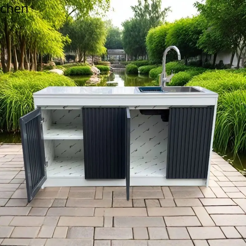 

ZML Locker Full Alloy Slate Sink Integrated Cabinet Outdoor Washbasin Villa Garden Operator