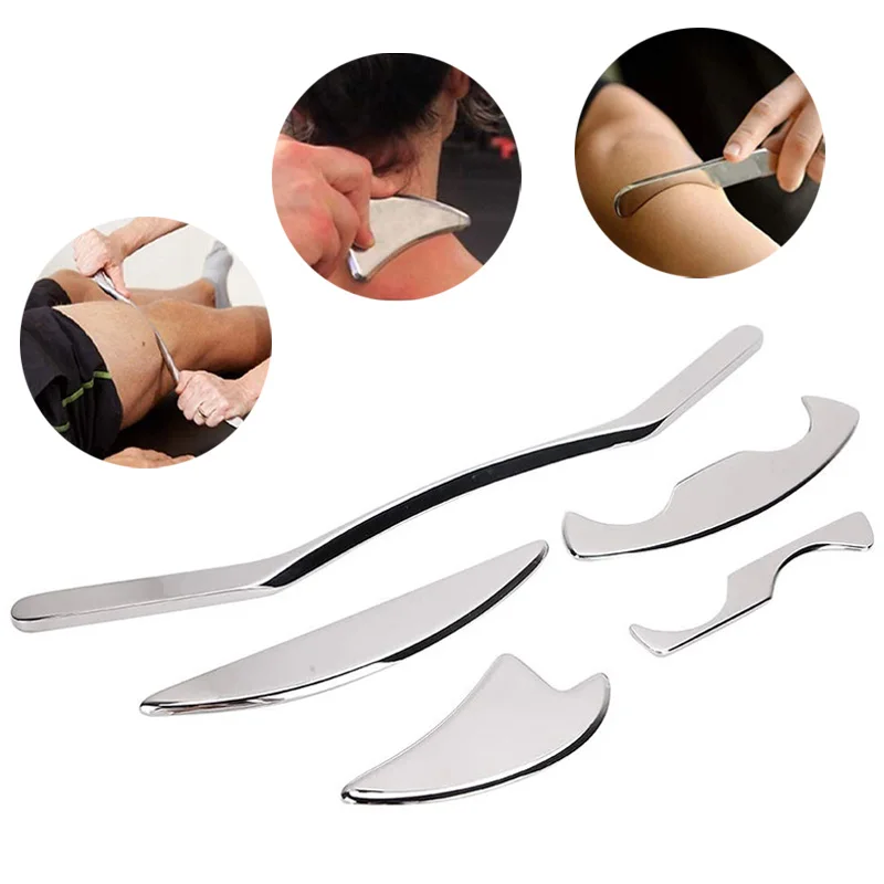 Guasha Massage Tools Medical Grade Stainless Steel Manual Scraping Tool Myofascial Release Tissue Physical Therapy Pain Relief