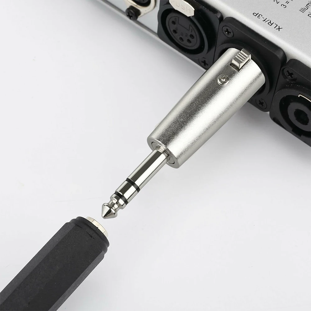 

TRS Audio Cable Microphone Adapter Wire & Cable Connectors XLR To 1/4\" 6.35mm Zinc Alloy Multi-layer Structure