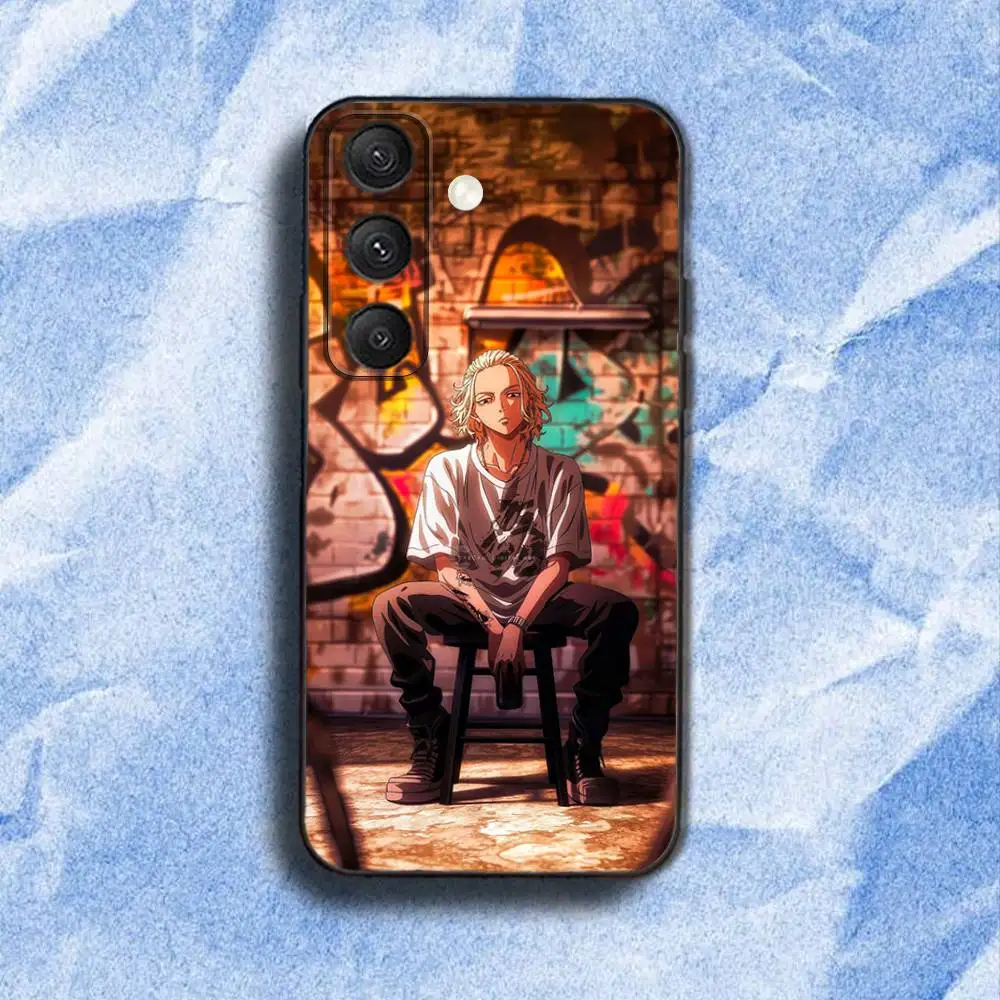 Coque de téléphone Tokyo r-revengers, étui souple noir pour Samsung S 25,24,23,22,30,21,10,9,Ultra,Plus,Lite,FE,4,5G