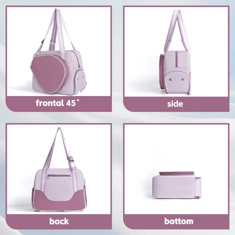 

Nylon Pickleball Racket Shoulder Bag Large Capacity Waterproof Pickleball Paddle Bag Adjustable Strap with Shoe Compartment