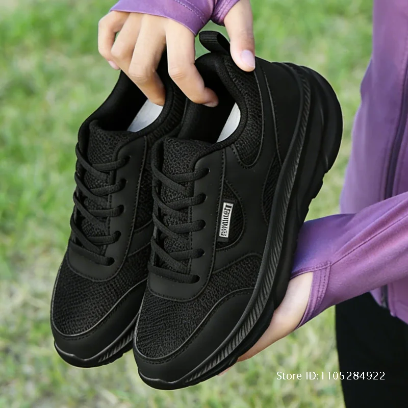 

Fashionable women's sports shoes, walking shoes, breathable casual running shoes, mesh flat sports shoes