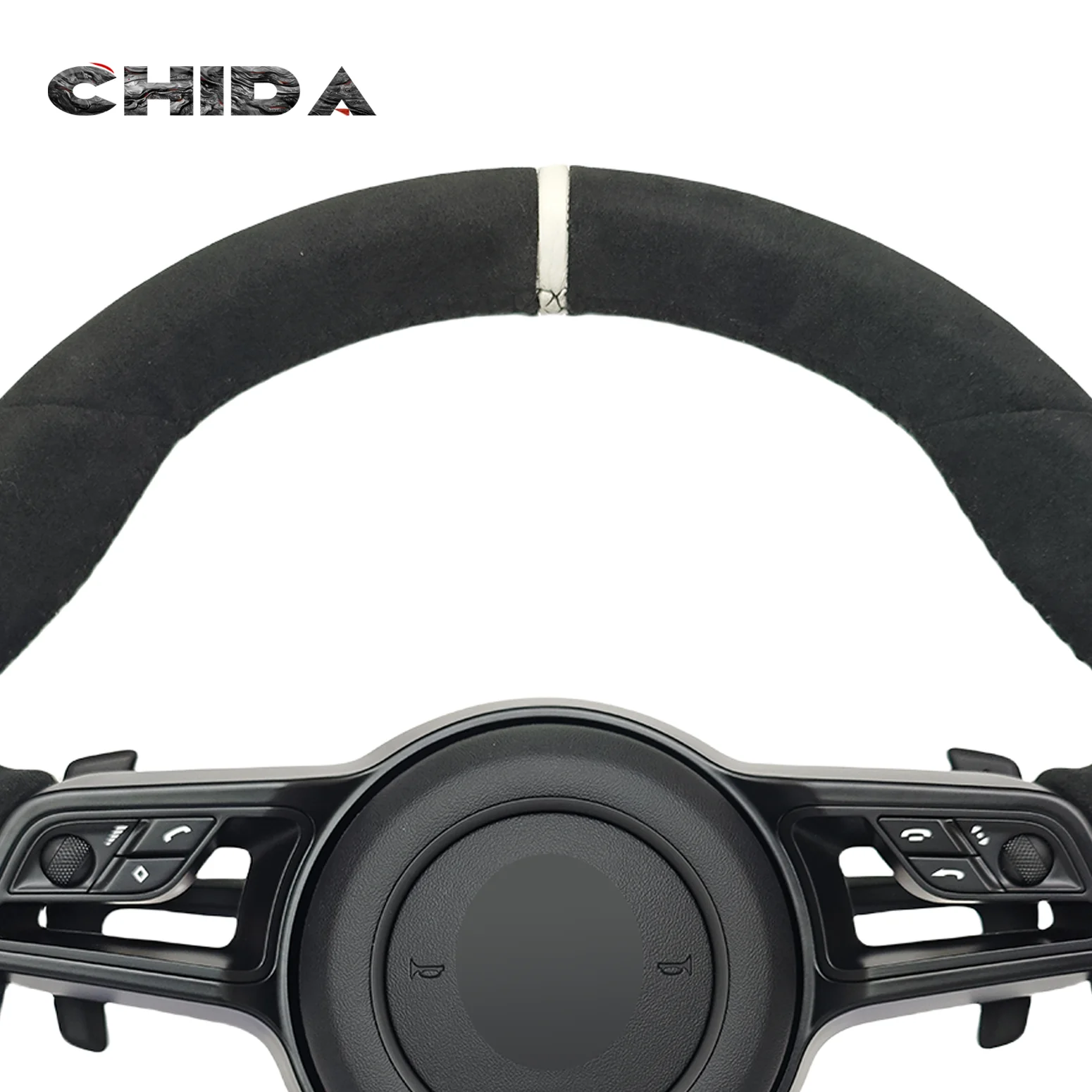 Sporty Full For Alcantara Suede Steering Wheel For Porsche Models Including Panamera Cayenne Taycan 970 997 958 991 Boxster 986