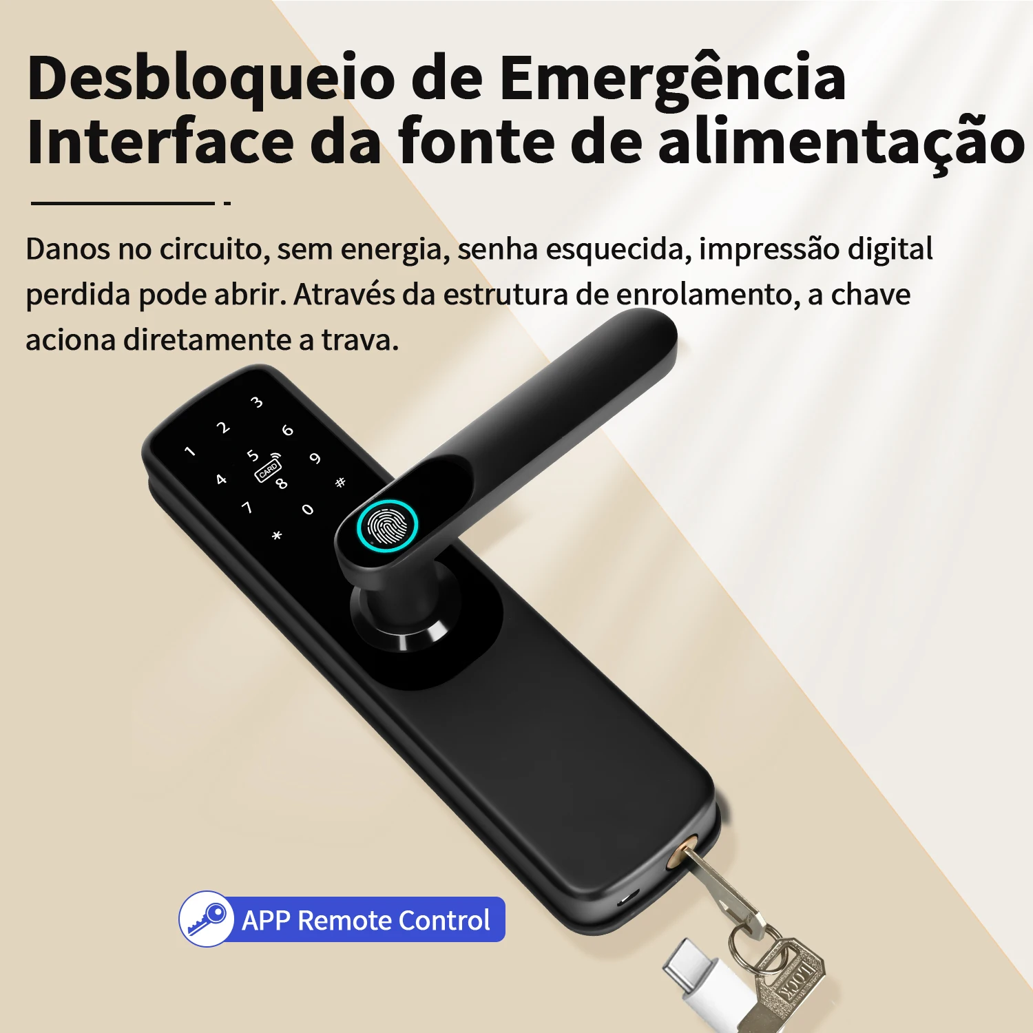 Intelligent WiFi Fechadura Relógio Eletrônico, Do Brasil