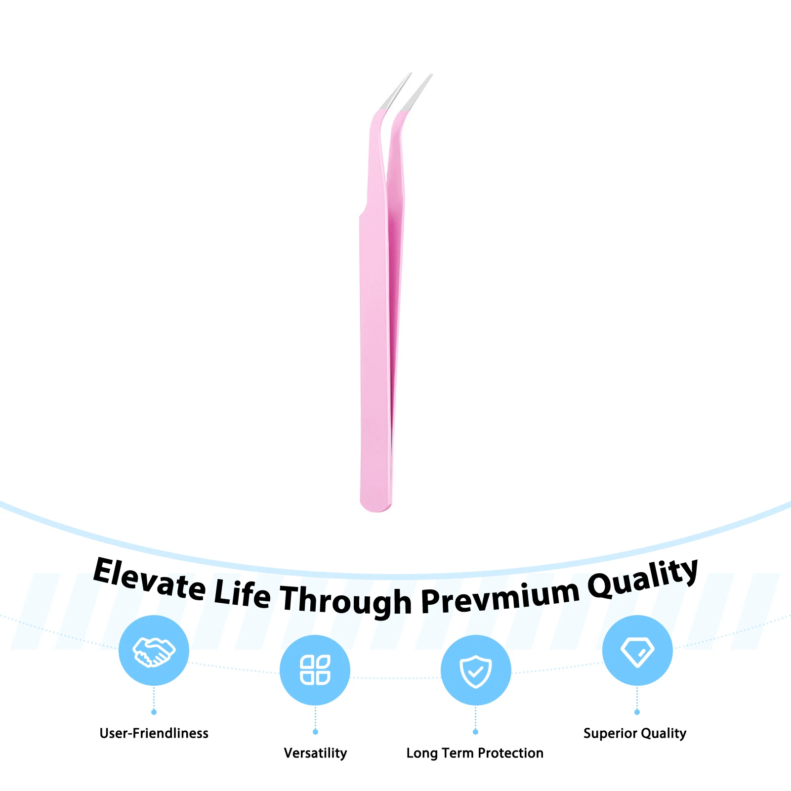 1pc ステンレス鋼まつげピンセットつけまつげエクステンション用プロフェッショナルラッシュツール高精度ピンセットメイクアップツール