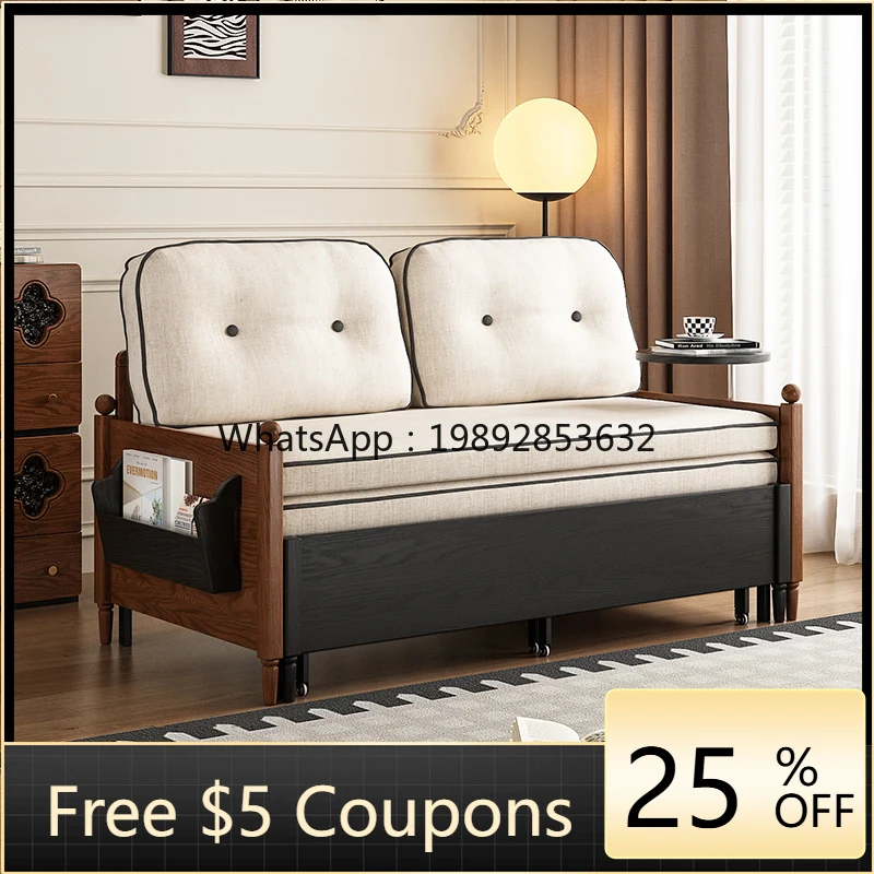 LYY American Style Sofa Bed Dual-use Foldable Living Room Multi-functional Single and Double Seating and Sleeping