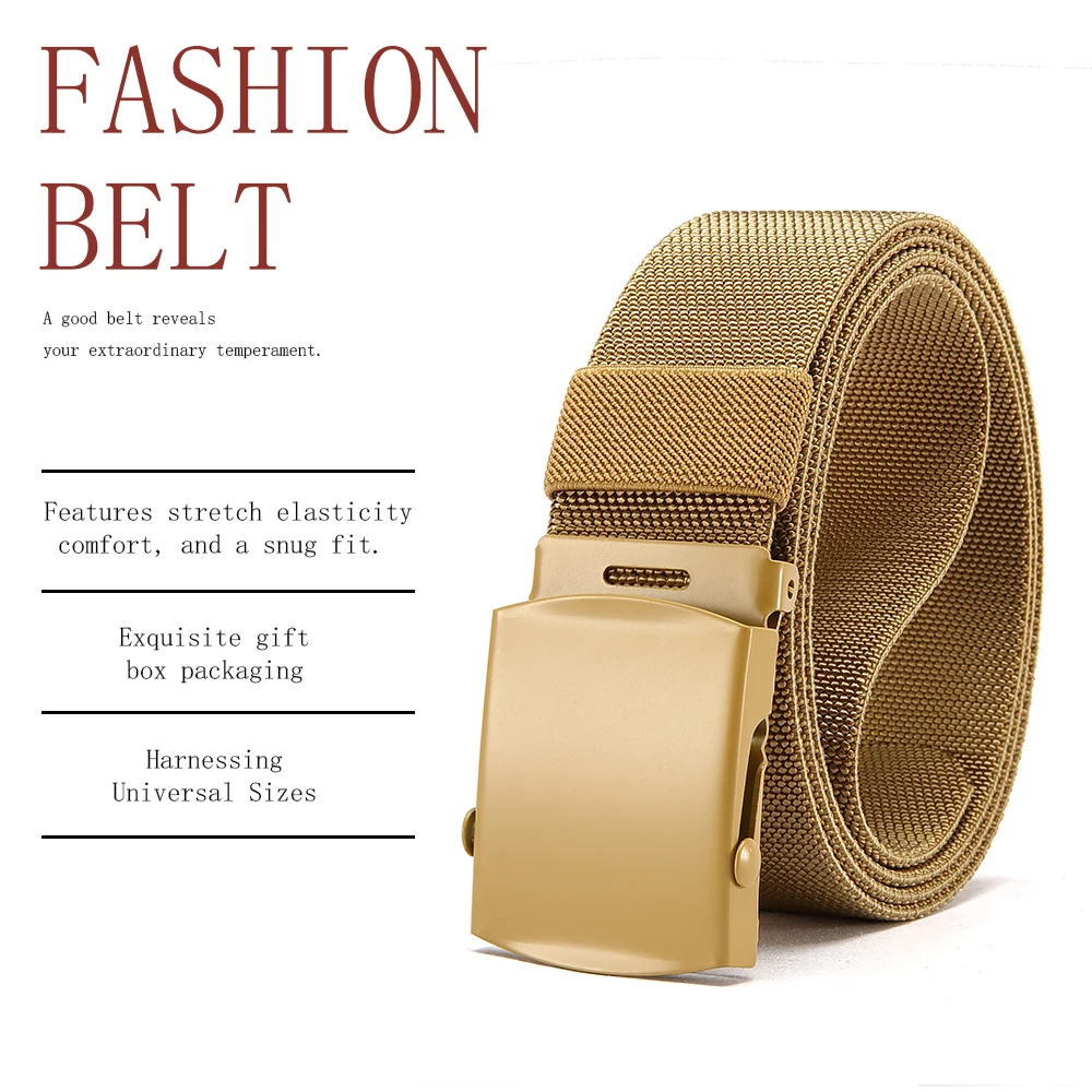 Tactical Nylon Belt Rotating Double Needle Buckle Double-Sided Reversible Webbing Belt Casual Military for Jeans Pants Outdoor