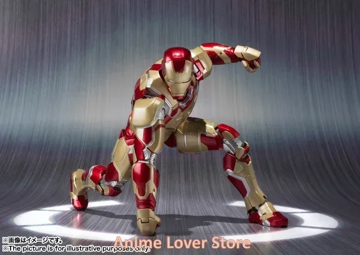 In Stock Bandai Original MARVEL S.H.Figuarts SHF Iron Man Mark 42 MK42 Anime Figures Toys for Kids Collectible Model Ornaments