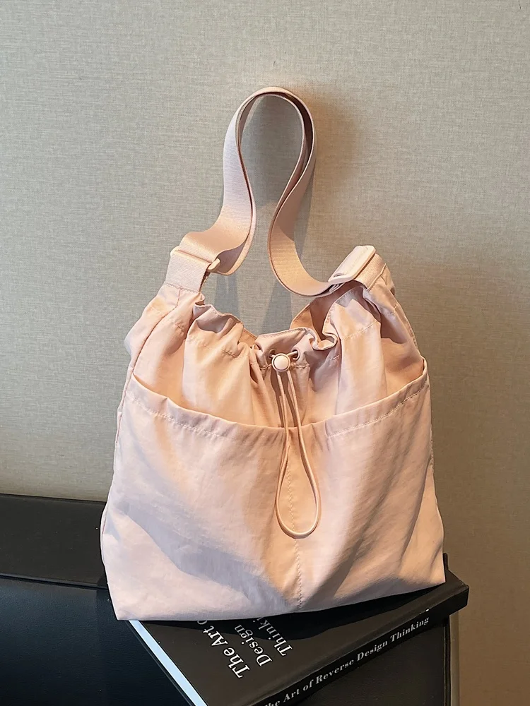 

Large Capaci Canvas oulder Bag for Women Commuter Casual Crossbody Bag Tote Bag Urban Simple Sle Double Root Strap