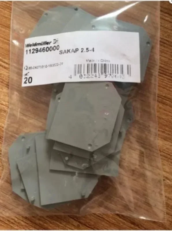 Terminal de cableado Weidmuller SAKDU 2.5N deflector correspondiente 112946000   SAKAP 2,5-4,100PCS