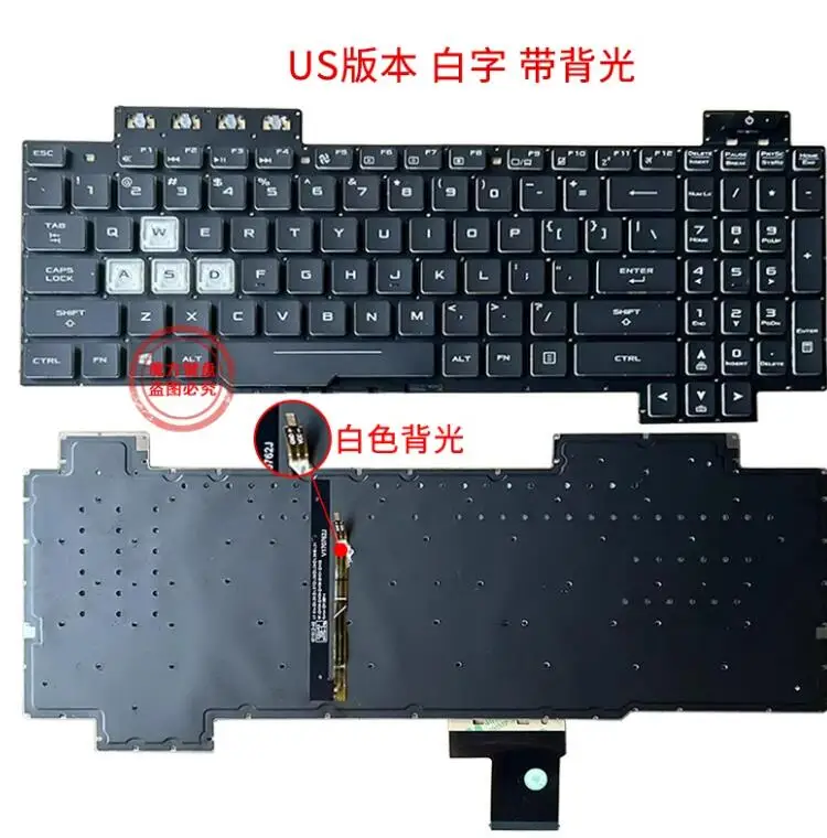 FOR Asus TUF Gaming FX95 fx95G fx95D GL703 GL703S GL703V GL703VM GL703G GL703GM ZX80 ZX80G Keyboard US white Backlit