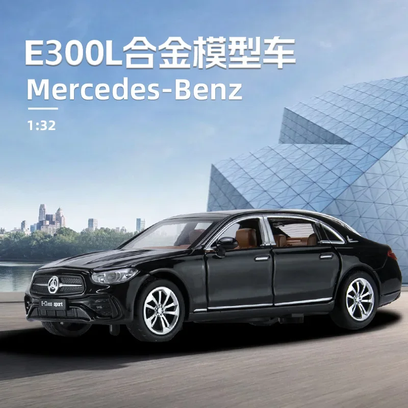 New1:32 Mercedes-Benz E300L High Simulation Diecast Metal Alloy Model car Sound Light Pull Back Collection Kids Toy Gifts