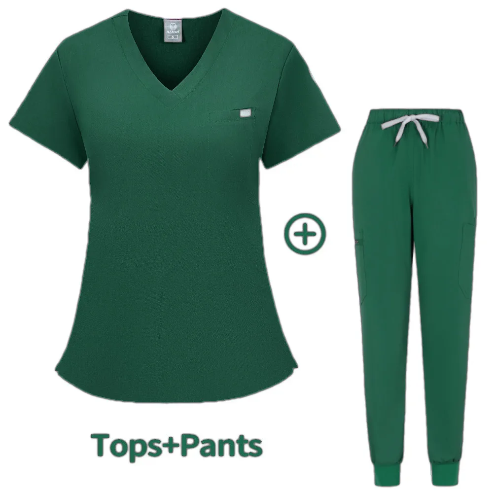 Uniforme de sala de operação para hospital, Conjunto Scrubs Trabalho, Suprimentos Médicos, Enfermeira Cirurgia Dental Suit, Vestuário por atacado